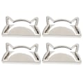 Miniatyrbild 2 av 8: 4 Set Metall Dekorativt Spänne Katt Klämma Stopper Läder Varor Bagage Jeans DIY TillbehörSilver B01-51-52059