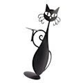 Miniatyrbild 2 av 8: Hemdekorationsljusstake Hållbar Katt Ljusstake Dekorativ Ljusstakehållare för Heminredning Bröllopsmiddag Fest Katt Serverar En Rätt
