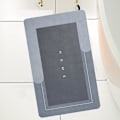Miniatyrbillede 2 af 5: Diatom Mud Bademåtte - Søblå (2 stk) | Absorberende Måtter | Maskinvaskbar | Hurtigtørrende Tæpper (60 X 90cm)