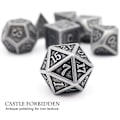 Pikkukuva 2 / 5: Veritahrainen metallinen DND-nopan sarja, veritahraiset D&D polyhedraaliset RPG-nopat (antiikki rauta)