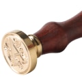 Miniatyrbilde 8 av 8: Europeisk trehåndtak Antikk Retro Bryllupsinvitasjon Hilsen Voksforseglingsstempel #5