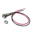 Miniatyrbillede 5 af 5: 3 x 6 mm LED metalindikatorlys vandtæt signalpilot instrumentbrætlampe 3V hvid