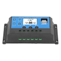 Miniatyrbild 2 av 8: 30A LCD solcellsladdningsregulator 12V 24V automatisk identifiering helt 4-stegs PWM-styrning