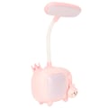 Miniatyrbilde 6 av 8: Leselys for barn TV-stil Base Fleksibel svanehals USB-lading Myk LED Barnebordslampe for studenter Studiearbeid Rosa