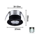 Miniatyrbillede 2 af 3: 4-pakke mini forsænkede LED-spotlights, 3W, sort, neutralt lys