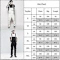 Miniatyrbilde 2 av 2: Herre Slim Fit Denim Bib Jumpsuit Romper Jeans Casual Overalls Dungarees Hvit XL