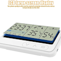 Miniatyrbild 4 av 5: Fuktmätare Rumstermometer, Termometer Hygrometer Inomhus Digital Termo-Hygrometer med Stora Siffror och Tid Datum, med Beröringsbar Bakgrundsbelysning, för Hemmet