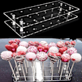 Miniatyrbilde 1 av 5: 2025 Ny Kake Pop Display Stativ, 21 Hull Klar Akryl Lollipop Holder Bryllup Baby Dusjer Bursdagsfester
