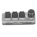 Miniatyrbillede 4 af 8: Mini tastatur 3 taster 1 knap programmerbar USB BT forbindelse blå switch mini mekanisk tastatur med RGB LED