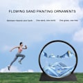 Miniatyrbild 8 av 8: Rörlig sandkonstbild Rund sandmålning Glas dynamisk sandbild Prydnader 3D Landskapsmålning Dekoration