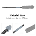 Miniatyrbild 8 av 8: Ull Paintball Barrel Enkel bomullspinne Squeegee Buffer Rengöringstillbehör (grå)