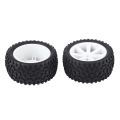Pikkukuva 3 / 8: 4 kpl 1/10 RC kuorma-auton kumirenkaan pyörän rengas ZD Racing Buggy Crawler Car White