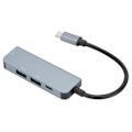 Miniatyrbillede 4 af 8: TC17 4 I 1 Typec HDTV Multifunktion Adapter Udstyr Effektiv Varmeafledning Sølv