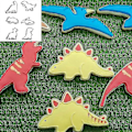 Miniatyrbild 5 av 5: Dinosaurie Kakform, Fondant Kakform Kompatibel Med Barn Bakning Kakor, Rostfritt Stål Kakform Set, Dinosaurie Kakform