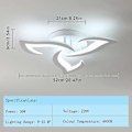 Miniatyrbilde 2 av 4: Moderne akryl bladformet 36W LED taklampe med 3 petalformede lamper, 6500K kaldhvit, egnet for soverom, stue.