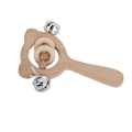 Miniatyrbilde 6 av 8: Bøk Trebjørn Hånd Teething Tre Ring Baby Rattles Leke Barnevogn Leke