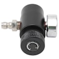 Miniatyrbillede 5 af 8: Justerbar CO2-påfyldningsadapterventil med 8 mm hanhoved ASA 3000psi trykmåler sort
