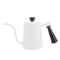 Miniatyrbillede 1 af 8: 700 ml hånddryp kaffekande 304 rustfrit stål lang tud kaffebrygningskedel med træhåndtag