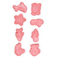 Miniatyrbillede 3 af 8: Plastik Cookie Cutters Havdyr Mønster 3D Tegneserie Bage Pressbar Form til Køkken Bagværk