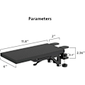 Miniatyrbillede 2 af 5: Heavy Duty L-formet computerbordsarmlæn med musearmlænsstøtte til hjemmet og kontoret