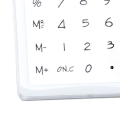 Miniatyrbillede 8 af 8: Solar Powered Lommeregner Touch Screen 8-cifret LCD Display Bærbar Transparent Lommeregner til Office School Home Hvid