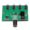 Pikkukuva 1 / 8: Rungon tuulettimen nopeudensäädin napa DC 12V PWM 4-kanavainen tuuletinsovitin 4pin 3pin 2pin PC-tuulettimelle