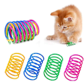 Miniatyrbilde 1 av 5: Katte Leke Fjær 20 Stykker Fargerik Fjær Katteleke Interaktiv Katteleke Slitesterk Interaktiv Plast Spiral Fjærer Leke for Kattunger Tapping, Biting, Jakt
