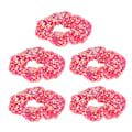 Miniatyrbild 1 av 8: 5 st LED paljetterade Scrunchies Lighting Glow Portable Elastics Hårband Scrunchy för jul Mörkröd