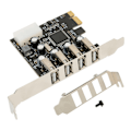 Pikkukuva 1 / 8: PCI E - USB laajennuskorttikeskitin 4 USB2.0-portit Tuki Hot Plug -sisäinen USB keskitin Windows 10 8 7 -käyttöjärjestelmälle Linuxille OS X:lle