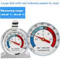 Miniatyrbilde 3 av 5: 3 stk. Stort Display Rustfritt Stål Temperatur Kjøleskapstermometer for Fryser med Hengekrok og Stativ (3 stk.)