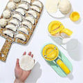 Miniatyrbillede 4 af 5: 3 i 1 Køkken Dumpling Form Pressemaskine Orange
