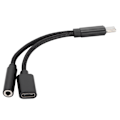 Pikkukuva 6 / 8: Puhelinääniadapteri Type C - 3,5 mm latauskuulokeadapteri 2-in-1-muunnin Xiaomi/HuaweiBlackille
