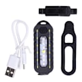 Pikkukuva 1 / 8: Monitoiminen punainen sininen varoitusvalo USB lataustakavalon LED vedenpitävä olkavalaisin