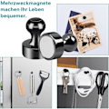 Pikkukuva 3 / 4: 12 kpl Neodyymimagneetti Jääkaappimagneetit Magneettiset nastat, 12 x 16 mm Pienet magneetit Pyöreät vahvat jääkaappimagneetit (musta)