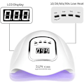 Miniatyrbilde 2 av 5: UV LED-neglelampe - Profesjonell tørketrommel for gellakk med 4 timerinnstillinger, automatisk sensor og LCD-skjerm