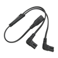 Miniatyrbilde 6 av 8: IEC320 C8 til dobbel C7-kabel hann til hunn 1 inn 2 ut AC-strømsdeler-kabel for LCD-skjerm skrivebordslampe 100‑250V
