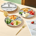 Miniatyrbilde 3 av 5: 2 STK Delt Vestlig Matfat Pasta Rett Salat Grillfat, B