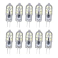 Miniatyrbillede 1 af 8: 10 stk. G4 2835 LED-pære Transparent LED-lampe Stik i pære AC220V til Camper Kabinet Landskabslys 6500K Hvidt lys
