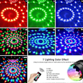 Miniatyrbilde 5 av 5: Mini Diskokule LED Partylys Musikkontroll 360 Roterende Kulelys RGB Scenelys med Fjernkontroll for Fester og Festivaler.