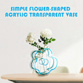 Miniatyrbild 2 av 5: Akryl Molnformad Blomvas Sminkborste Pennställ Elegant Modern Samtida Design Vas