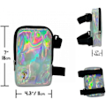 Miniatyrbillede 3 af 5: Holografisk Lårtaske - Telefonholder Festivaltaske til Kvinder, Mænd - Iridescent Ankelpung - Reflekterende Håndfri Ravetaske - GSL FF ZD sort