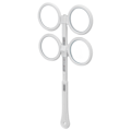 Pikkukuva 3 / 8: Optinen flipper muovinen säädettävä optometrinen läppälinssiinstrumentti näkötestikortilla Amblyopia White ±1,0 D.