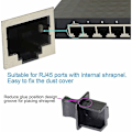 Miniatyrbilde 4 av 5: RJ45 Ethernet Hub Port Støvhette Beskytter fra FENGQLONG 50 stk Svart