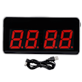 Miniatyrbild 1 av 8: Modern USB-driven lysande LED-klocka för hem, vardagsrum, kök, kontor, DC5V EU-kontakt 110-220V
