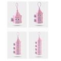 Miniatyrbild 3 av 5: Bärbar rosa babyformuldispenser - 4-lagers stapelbar, perfekt för resor utomhus