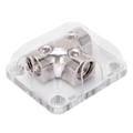 Miniatyrbilde 4 av 4: 2-veis strømfordelingsblokk 0GA 1 inn 2 ut sinklegering krombelagt universal for bil båt