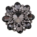Miniatyrbillede 1 af 5: Legering Rhinestone Skaftknapper Dekorative Knapper Sy Tilbehør Sort