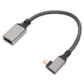 Miniatyrbillede 6 af 8: HD multimedie interfacekabel 4K 60Hz han til hun mikro til HD multimedie interface kabel til pc kamera projektor venstre 0,2 meter / 7,87 tommer
