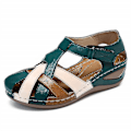Miniatyrbillede 2 af 5: Lollita Retro Arch Support Comfy Round Toe Sandaler - Grøn