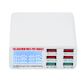 Miniatyrbillede 8 af 8: QC3.0 Flere USB Vægoplader 6 Muti Port USB Adapter Strømstik Hurtig Opladning Blok Cube med LED Display 100‑240VUS Stik